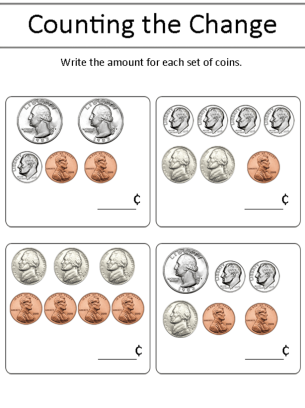 Counting the Change Worksheet