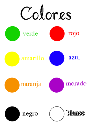 spanish color names worksheet