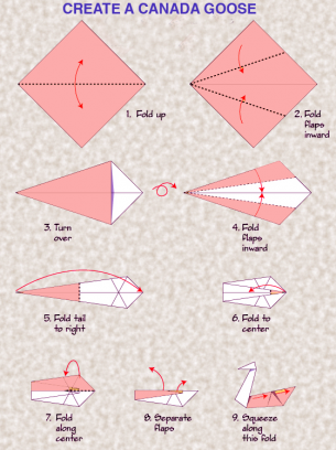 Origami Canada Goose