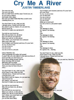 cry me a river justin timberlake lyrics