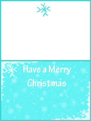 Blue Snowflakes Christmas Card 