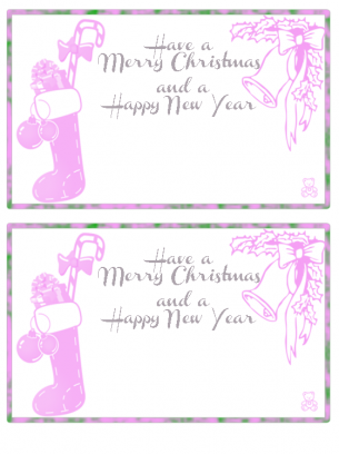 Pink Holiday Card 