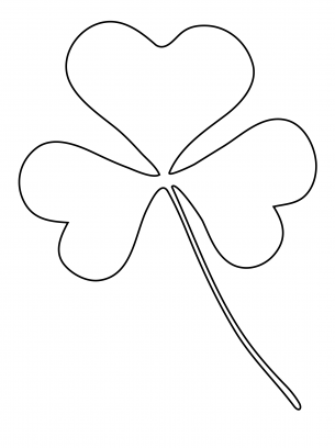 three leaf clover coloring page