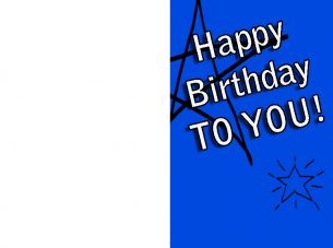 Blue Happy Birthday Cards