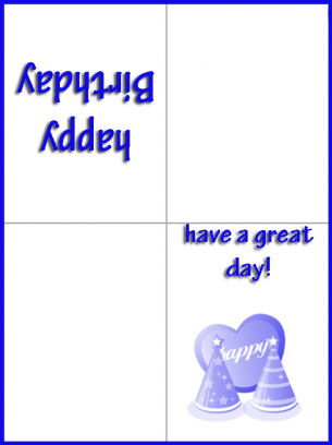 Happy Blue Birthday Cards