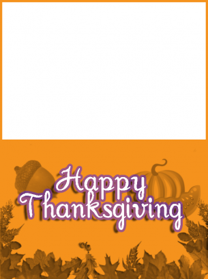 Orange Thanksgiving Card 