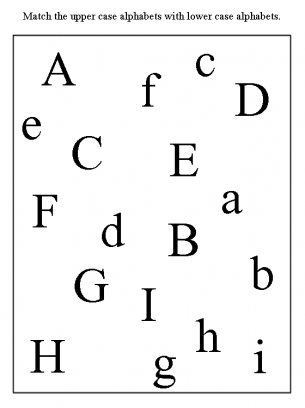 Matching Uppercase And Lowercase Worksheet