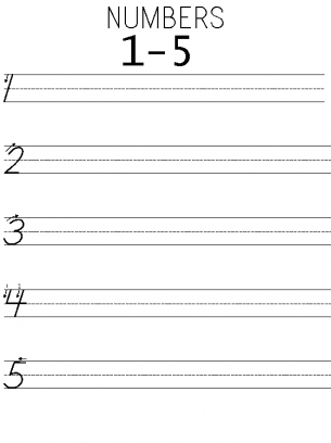 number practice 1 5 worksheet