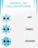 Matching Faces Snowflakes Worksheets