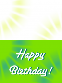 Radient Blue and Green Gender Neutral  Birthday Cards