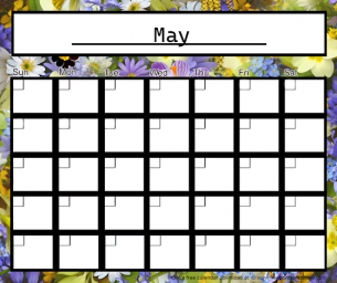 Free Monthly May Calendar - Free Printable Online