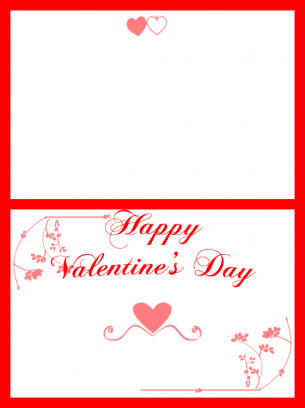 Happy Valentine's Day Card Red