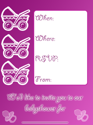 Invitation to baby shower