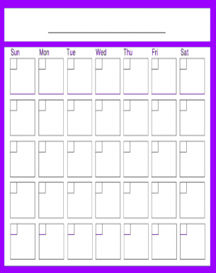 Purple Monthly Calendars - Free Printable Online