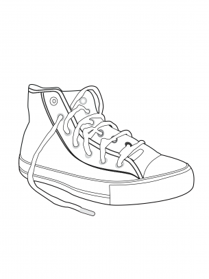 Chuck Taylor Coloring Sheet